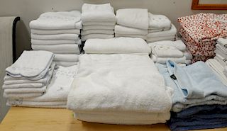 Group lot of bath towels, various sizes and sets including Ralph Lauren, Schweitzer Linens, Charisma, and Pratesi