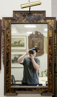 French style faux tortoise shell framed mirror. 39" x 23"