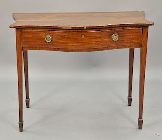 George III mahogany server with old label in drawer Edward's & Sons Dealers in Fine 18th Century Furniture,