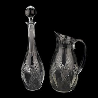 Baccarat Auvergne Perigold Decanter and Pitcher