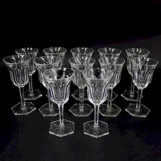 Twelve (12) Baccarat Malmaison White Wine Glasses