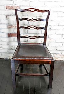 A Chippendale Style Ribbon Back Armchair, Height 38 1/4 inches.