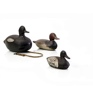 Two Painted Wood Duck Decoys