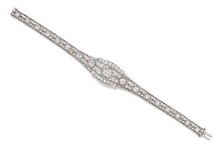 A Late Edwardian Platinum and Diamond Bracelet, Tiffany & Co., 13.40 dwts.