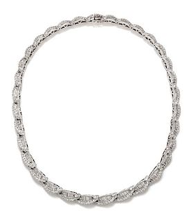 A Platinum and Diamond Collar Necklace, 54.90 dwts.