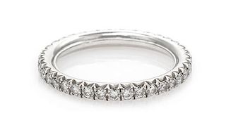 A Platinum and Diamond Eternity Band, 3.30 dwts.