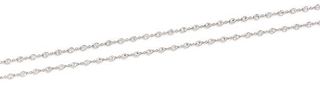 An 18 Karat White Gold and Diamond Station Necklace, 13.70 dwts.