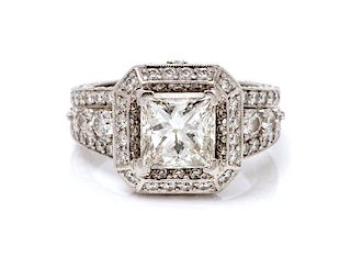 A Platinum and Diamond Ring, Jack Kelege, 9.20 dwts.