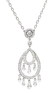 An 18 Karat White Gold and Diamond 'Cinna Pampilles' Necklace, Boucheron, 8.70 dwts.