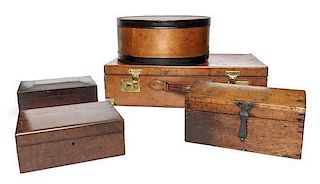 A Collection of Vintage Boxes, Width of widest 24 inches.