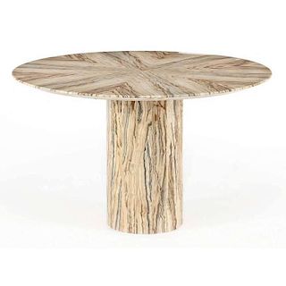Modernist Banded Onyx Stone Table