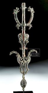 Stunning Luristan Bronze Finial - Master of Animals