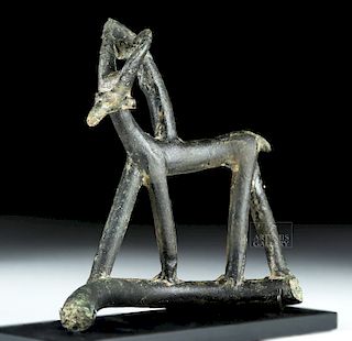 Central Asian / Bactrian Bronze Attachment - Ibex