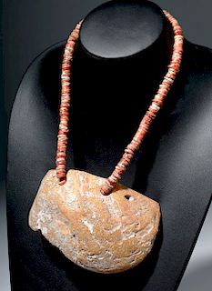Ancient Valdivian Spondylus Shell Necklace