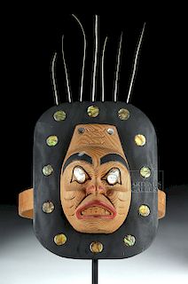 20th C. Pacific Northwest Tlingit Headdress by Prescott