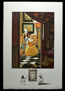 Signed Dali "Vermeer de Delft La Lettre" - 1974