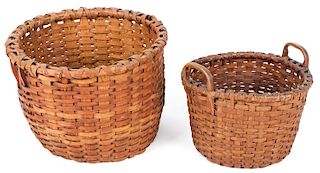 2 Antique Storage/Gathering Baskets