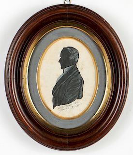 Antique American Silhouette of Daniel Webster, 1816