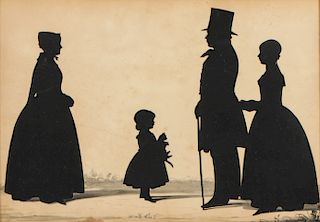 Large Antique American Silhouette