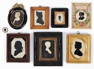 Estate Collection of Antique Silhouettes