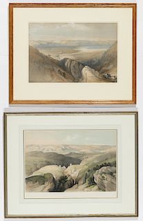 David Roberts RA (1796-1864) 2 Hand-colored Lithographs