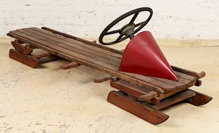1940's Wooden Bobsled, USA