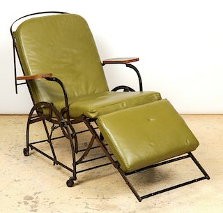 Antique British Campaign Officer's Fold Out Chaise Lounge