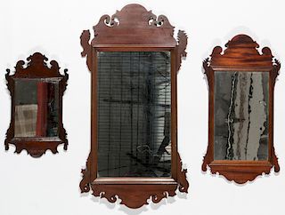 3 Antique American Federal Style Wall Mirrors