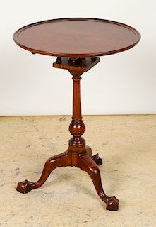 Irion Company Dish Top Candle Stand w. Ball & Claw Feet