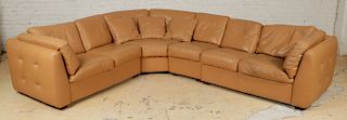 Vintage Leather Sectional Couch