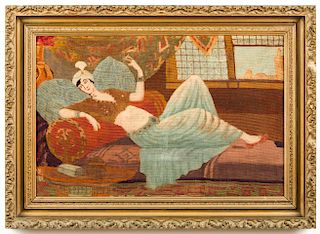 Framed Orientalist Tapestry, Late 19th/Early 20th C