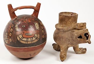 2 Pre-Columbian Terra Cotta Vessels