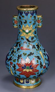 Fine Chinese Cloissone Bronze Vase