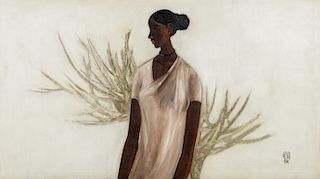 B. Prabha (1933-2001) Painting of a Girl