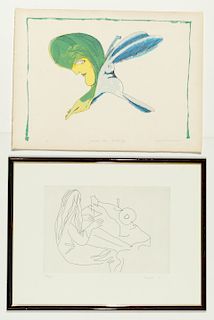 2 Works by Australian Printmakers: Charles Blackman and Judy Cassab