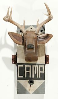 Elwood Graham James (1890-1960) Deer Head Birdhouse