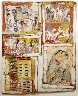 Purvis Young (1943-2010) Mixed Media Painting