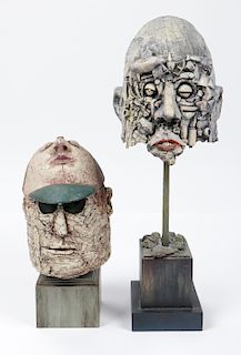 William Entwistle (American, 20th c.) Two Ceramic Sculptures