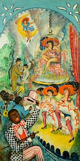 Leonard Pytlak (American, 1910-1998) Early Jazz Club Mural