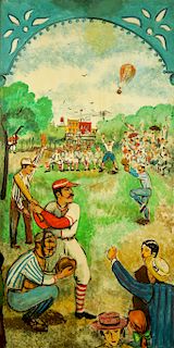 Leonard Pytlak (American, 1910-1998) Baseball Mural