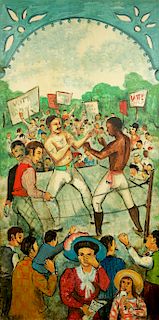 Leonard Pytlak (American, 1910-1998) Boxing Mural