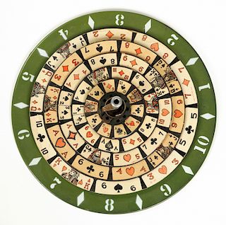 1930 Roulette Poker Wheel Card Game