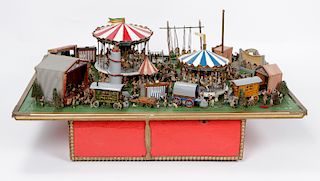 Incredible Folk Art Scale Model of a Country Fair