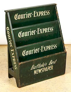 Old Courier-Express "Buffalo's Best Newspaper" Display Stand