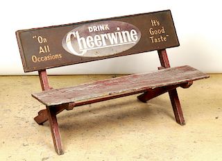 Drink Cheerwine Outdoor Advertising Bench