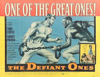 The Defiant Ones, Vintage Movie Poster, 1958