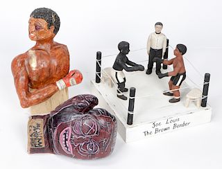 3 Folk Art Boxing Theme Items