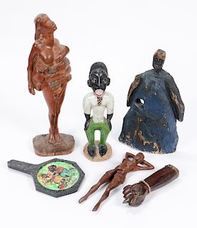 Collector's Selection of Diverse Figural Folk Carvings