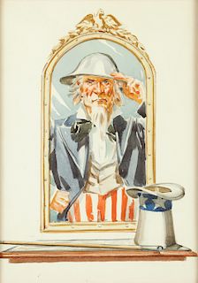 Churchill Ettinger (1903-1984) Watercolor