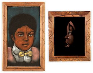 Painting of Michael Jackson on Velvet